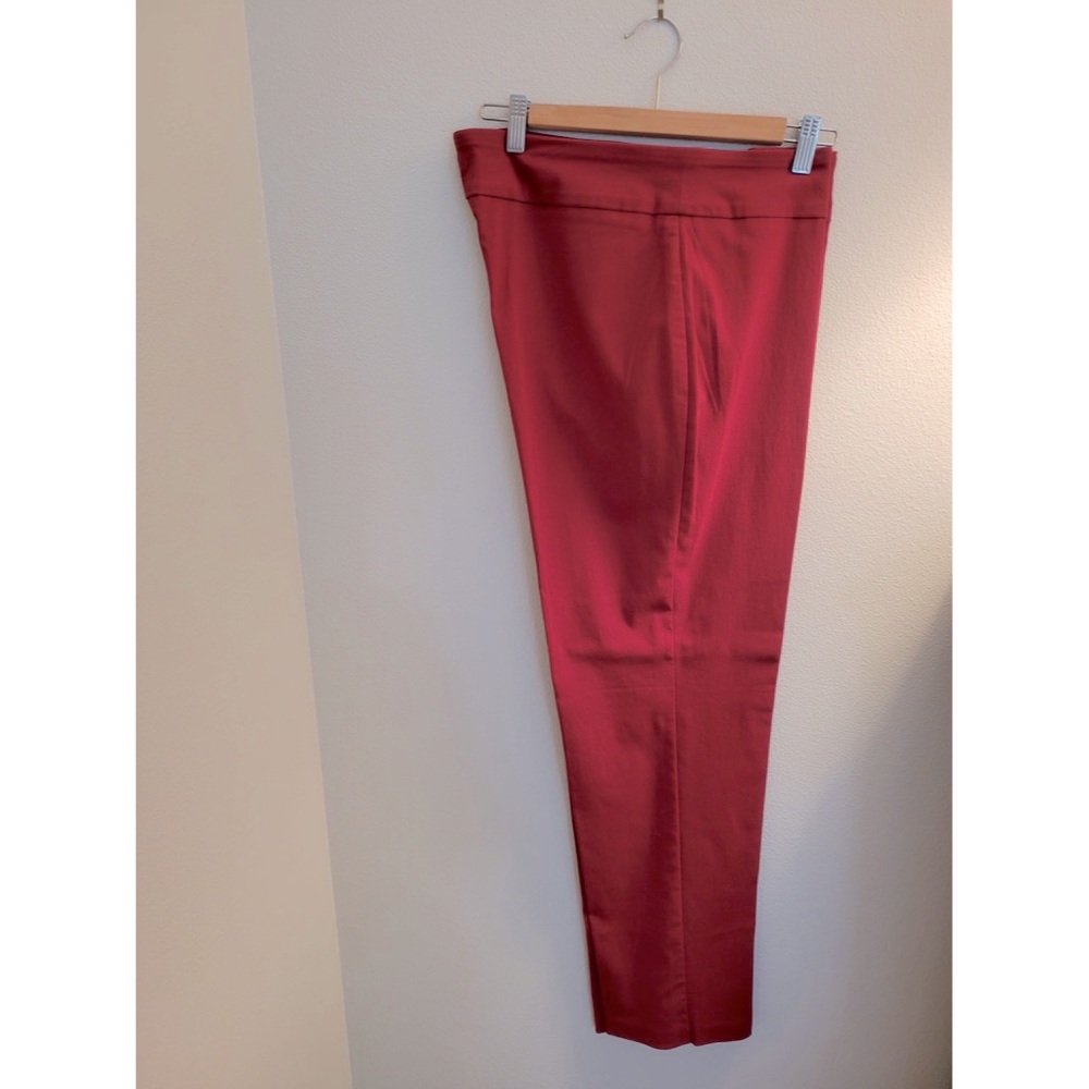 skinny red pull-on stretch tailored pant, like-new - Picture 1 of 7
